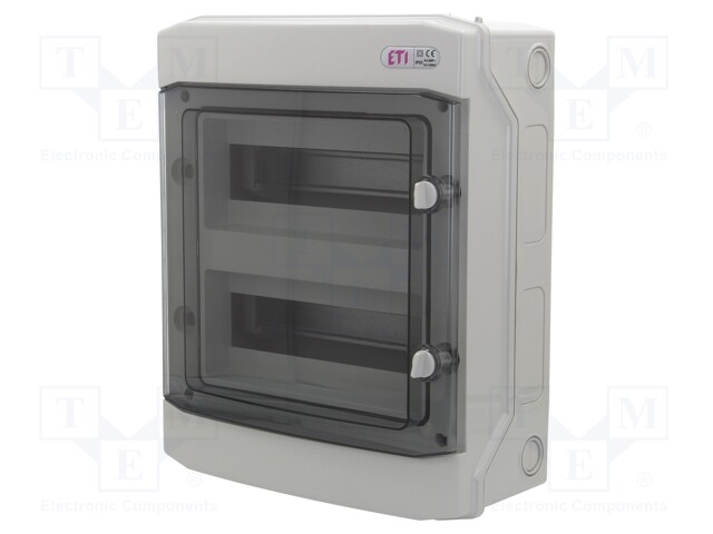 Enclosure: for modular components; IP65; light grey; Series: ECH