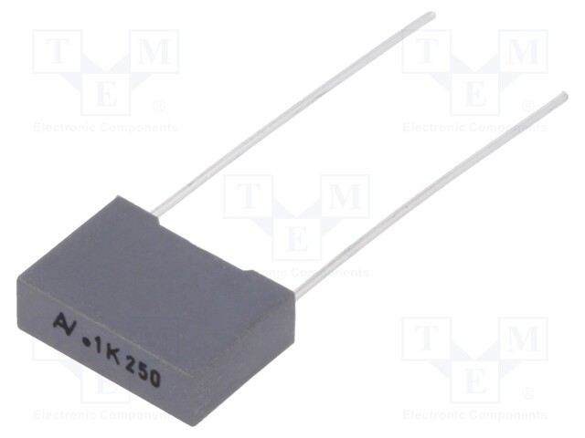 Capacitor: polyester; 100nF; 160VAC; 250VDC; Pitch: 10mm; ±10%