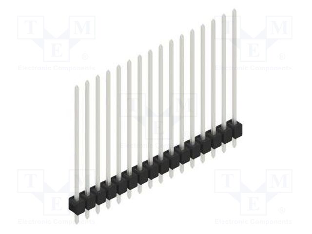 Connector: pin strips; pin header; male; PIN: 16; 2.54mm; THT; 1x16