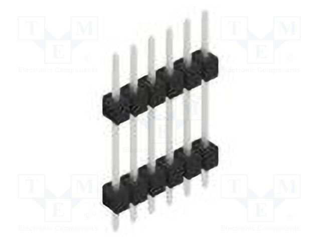 Connector: pin strips; pin header; male; PIN: 6; 2.54mm; THT; 1x6