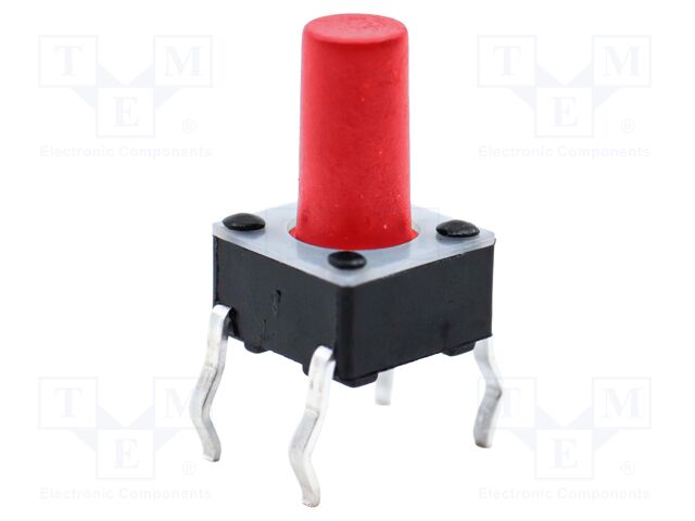 Microswitch TACT; SPST-NO; Pos: 2; 0.05A/12VDC; THT; 2.45N; 6x6x4mm