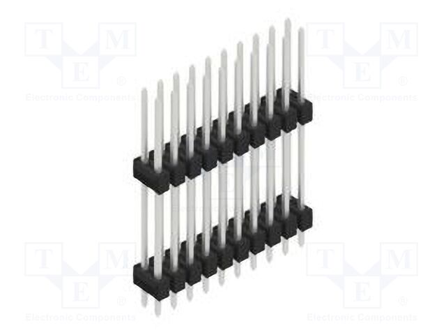 Connector: pin strips; pin header; male; PIN: 20; 2.54mm; THT; 2x10