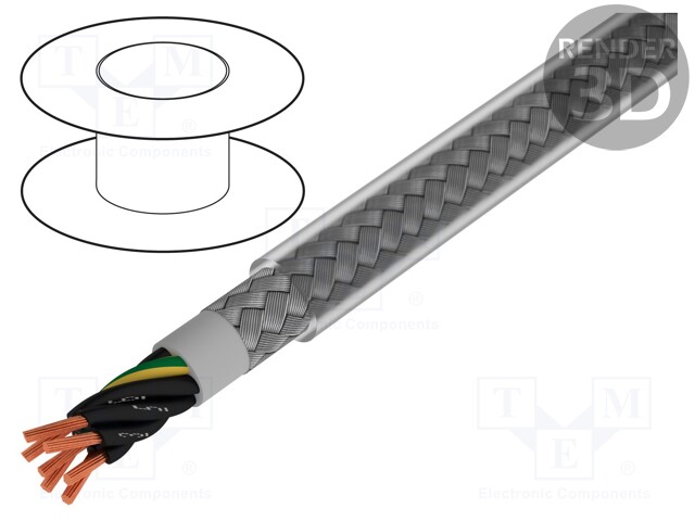 Wire; Pro-Met; 7G1,5mm2; tinned copper braid; PVC; transparent
