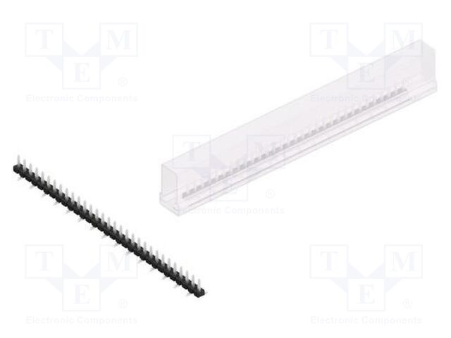 Connector: pin strips; pin header; male; PIN: 31; 2.54mm; SMT; 1x31
