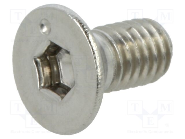 Screw; M3x6; 0.6; Head: countersunk; hex key; HEX 2mm; DIN 7991