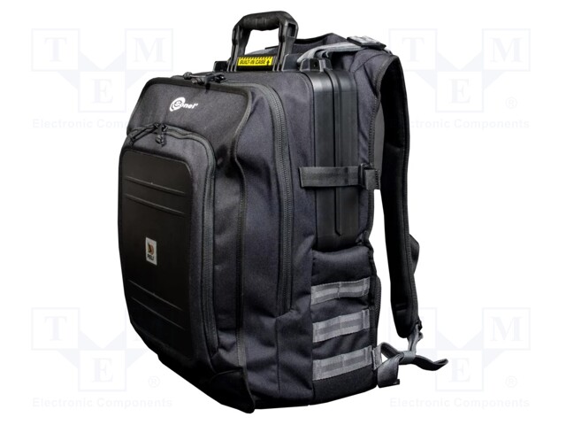 Backpack; Colour: black; Mat: fabric; 1pcs.