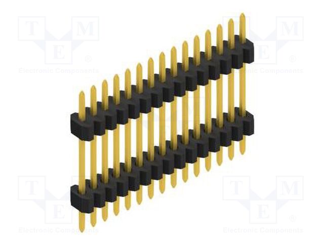 Connector: pin strips; pin header; male; PIN: 15; 1.27mm; THT; 1x15