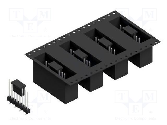 Connector: pin strips; pin header; male; PIN: 8; 2.54mm; SMT; 1x8