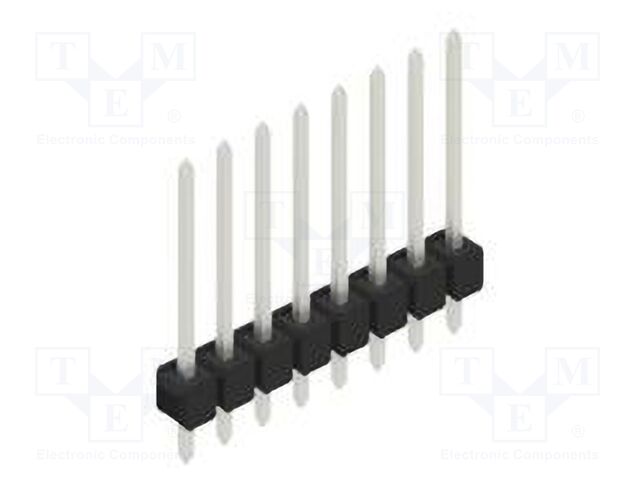 Connector: pin strips; pin header; male; PIN: 8; 2.54mm; THT; 1x8