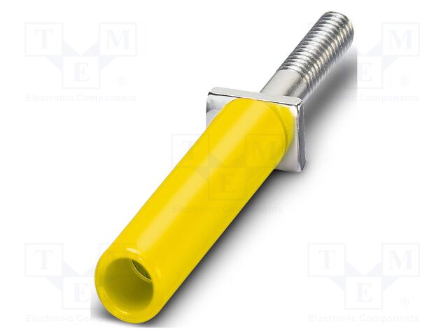 Test socket; screw terminal; PA; ways: 1; W: 5mm; H: 5mm; Body: yellow