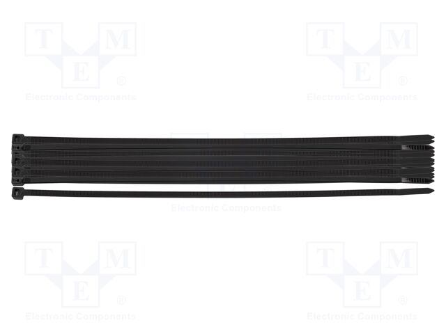 Cable tie; L: 300mm; W: 4.8mm; black; 20pcs; EXTREME