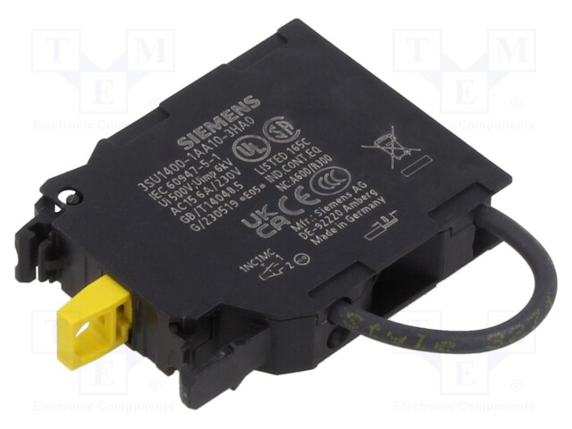 Contact block; 22mm; -25÷70°C; Leads: spring contact; Contacts: NC
