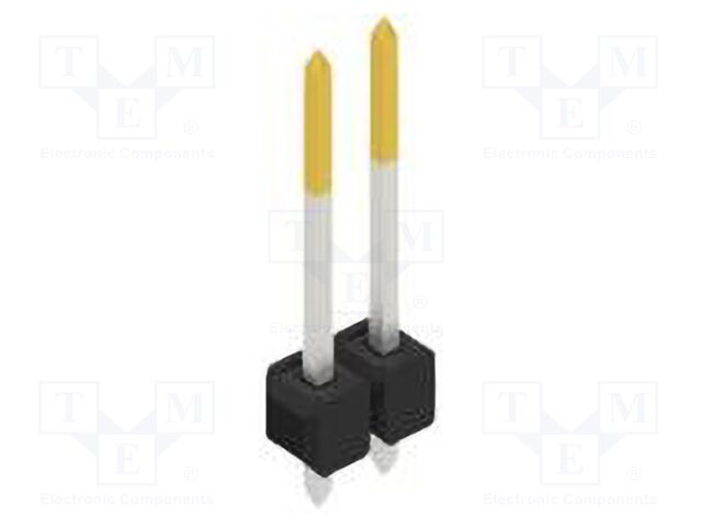 Connector: pin strips; pin header; male; PIN: 2; 2.54mm; THT; 1x2
