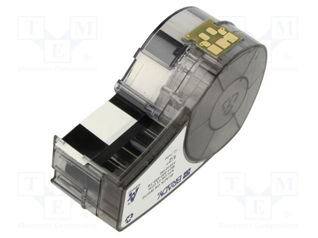 Tape; 12.7mm; 4.88m; white; Character colour: black; self-adhesive