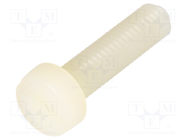 Screw; M5x20; 0.8; Head: cheese head; slotted; 1,3mm; polyamide