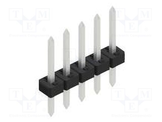 Connector: pin strips; pin header; male; PIN: 5; 2mm; THT; 1x5; 100V