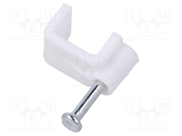 Holder; natural; for flat cable; 100pcs; with a nail