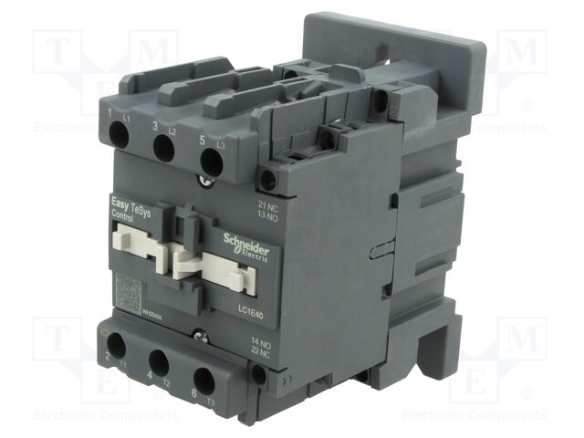 Contactor: 3-pole; NO x3; Auxiliary contacts: NC + NO; 110VAC; 40A