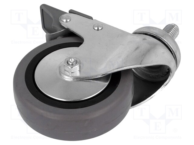 Transport wheel; Ø: 80mm; W: 24mm; H: 104mm; torsional with lock