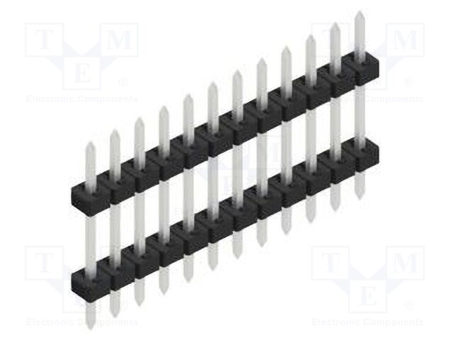 Connector: pin strips; pin header; male; PIN: 12; 2mm; THT; 1x12