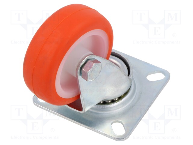 Transport wheel; Ø: 50mm; W: 18mm; H: 66mm; torsional; 550N; 56kg