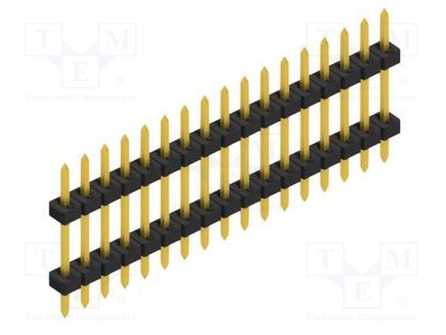 Connector: pin strips; pin header; male; PIN: 17; 2mm; THT; 1x17