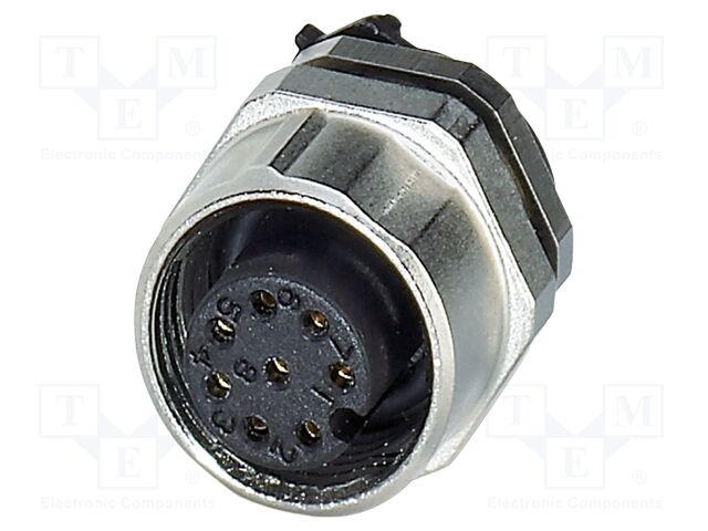 Connector: M12; socket; PIN: 8; female; 60V; straight; IP67; THR; 4A