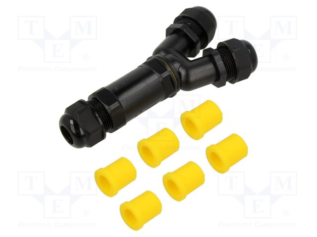 Connector: AC supply; screw terminal; IP68; Body: black