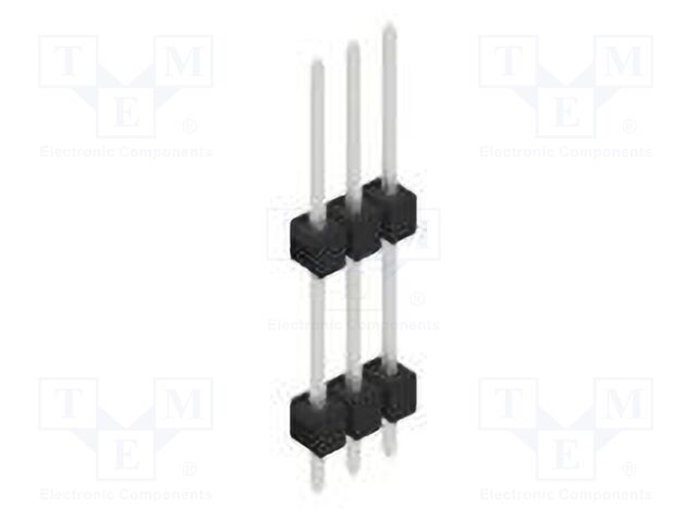 Connector: pin strips; pin header; male; PIN: 3; 2.54mm; THT; 1x3