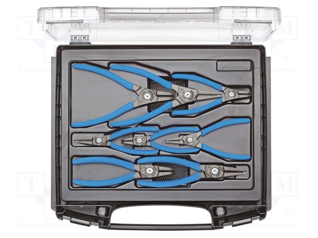 Kit: pliers; for circlip; 8pcs.