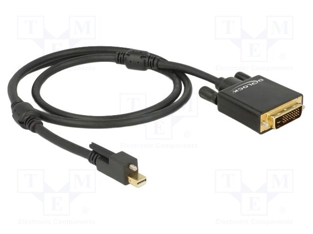Cable; DVI-D (24+1) plug,mini DisplayPort plug; Len: 1m; black