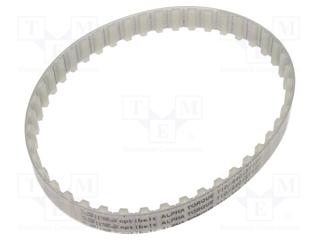 Timing belt; T10; W: 16mm; H: 4.5mm; Lw: 440mm; Tooth height: 2.5mm