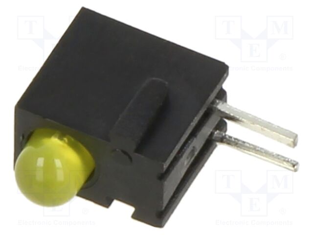 LED; in housing; 3mm; No.of diodes: 1; yellow; 2mA; Lens: diffused