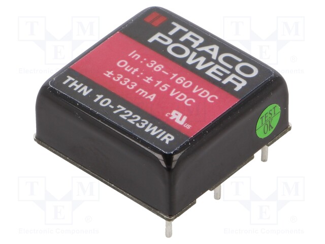 Converter: DC/DC; 10W; Uin: 36÷160V; Uout: 15VDC; Uout2: -15VDC