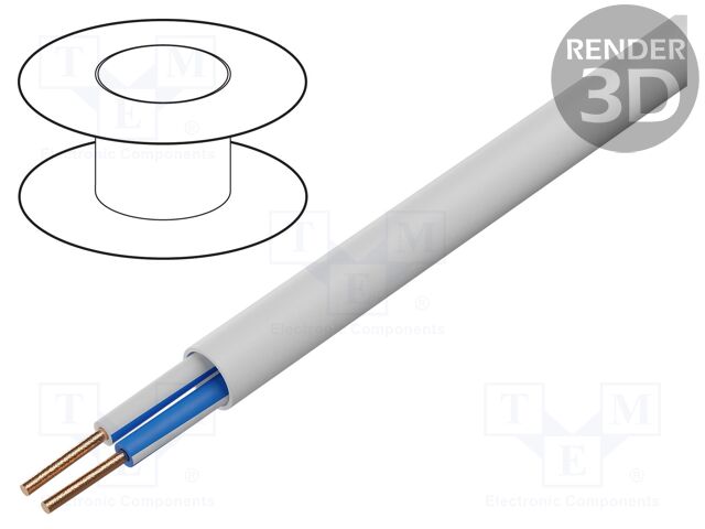 Wire; LonWorks; 1x2x22AWG; solid; Cu; LSZH; white; 305m; CPR: Dca