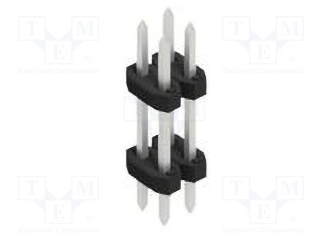 Connector: pin strips; pin header; male; PIN: 4; 2mm; THT; 2x2; 100V