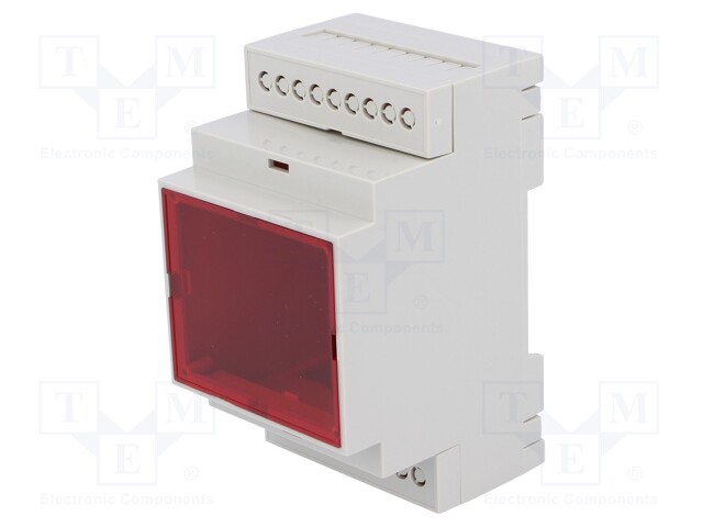 Enclosure: for DIN rail mounting; Y: 90.2mm; X: 53.3mm; Z: 57.5mm