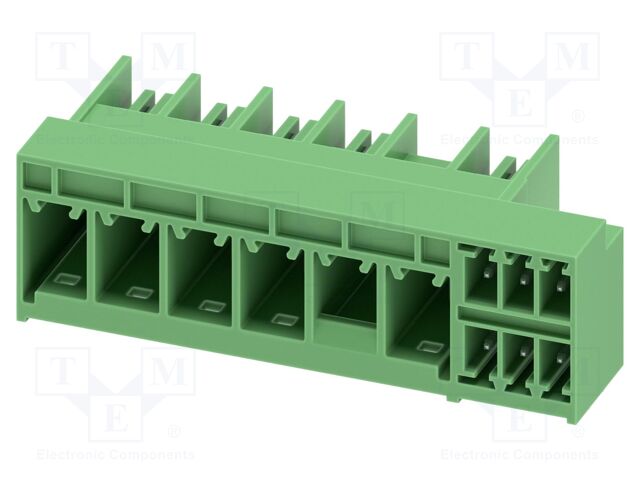 PCB hybrid header, nominal cross section: 6 mm?, color: gree