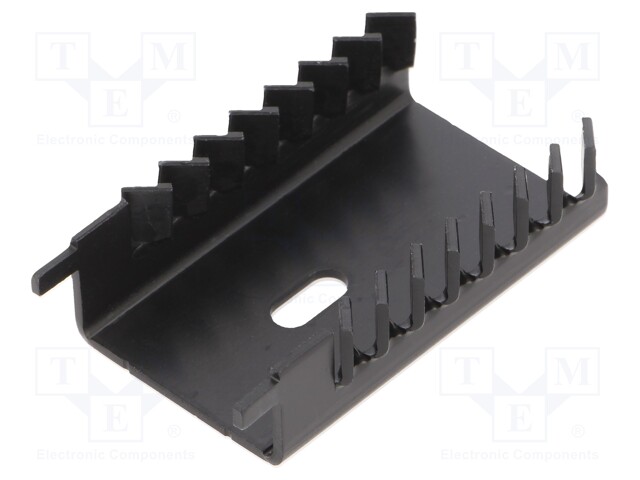 Heatsink: moulded; TO220; black; L: 12.7mm; W: 30mm; H: 45mm; 13K/W