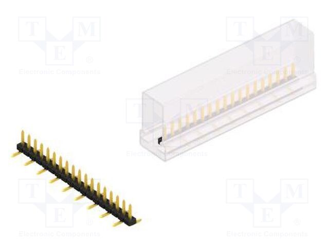 Connector: pin strips; pin header; male; PIN: 18; 2mm; SMT; 1x18