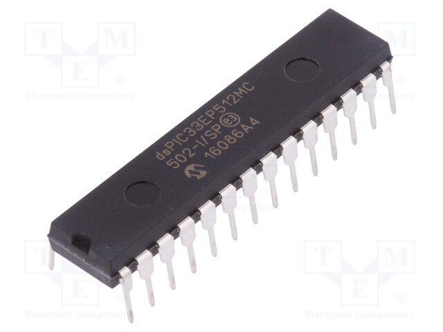 DsPIC microcontroller; SRAM: 49kB; Memory: 512kB; DIP28; 3÷3.6VDC
