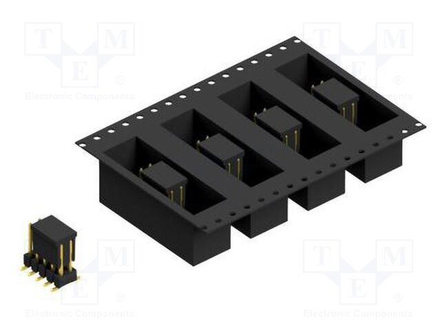Connector: pin strips; pin header; male; PIN: 10; 2.54mm; SMT; 2x5