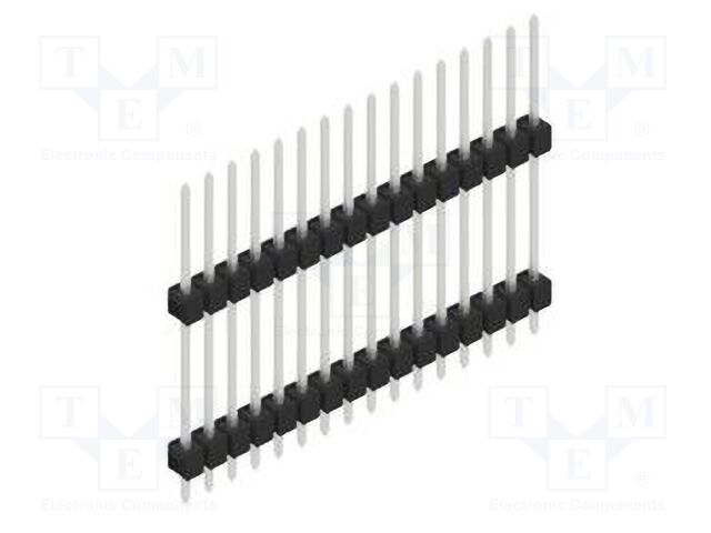 Connector: pin strips; pin header; male; PIN: 16; 2.54mm; THT; 1x16