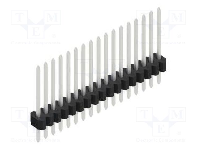 Connector: pin strips; pin header; male; PIN: 17; 1.27mm; THT; 1x17