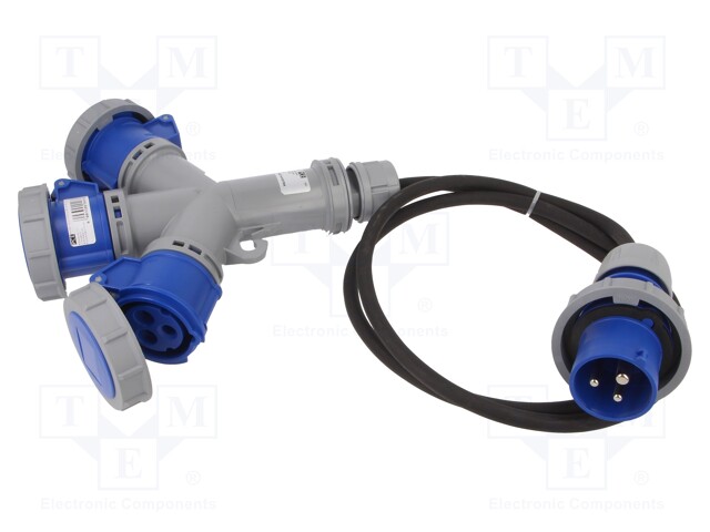 Connector: AC supply; socket; male/female; 16A; 230VAC; IEC 60309