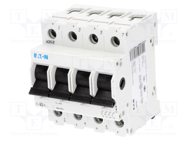 Switch-disconnector; Poles no: 4; DIN; 63A; 240VAC; IP40; 2.5÷50mm2