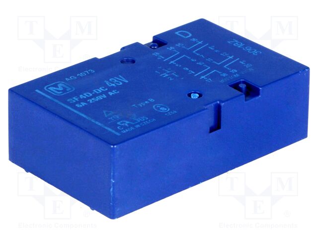 Relay: electromagnetic; SPST-NO x4 + SPST-NC x4; Ucoil: 48VDC; 6A