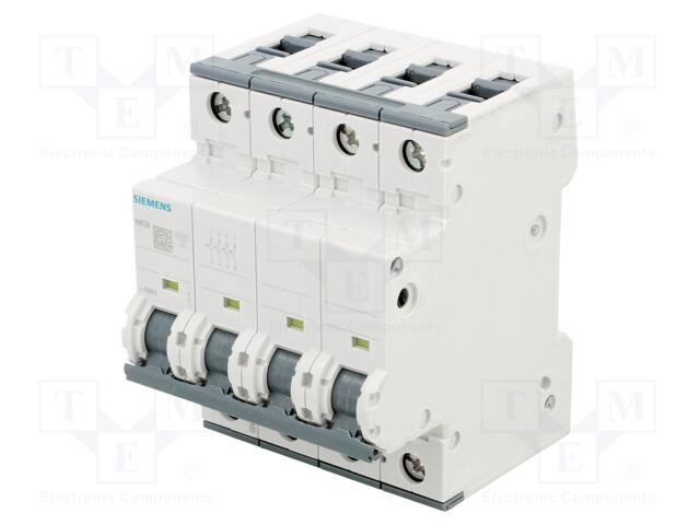 Circuit Breaker, MCB, 5SY6, 4P, 6 kA, 400 V, 50 A