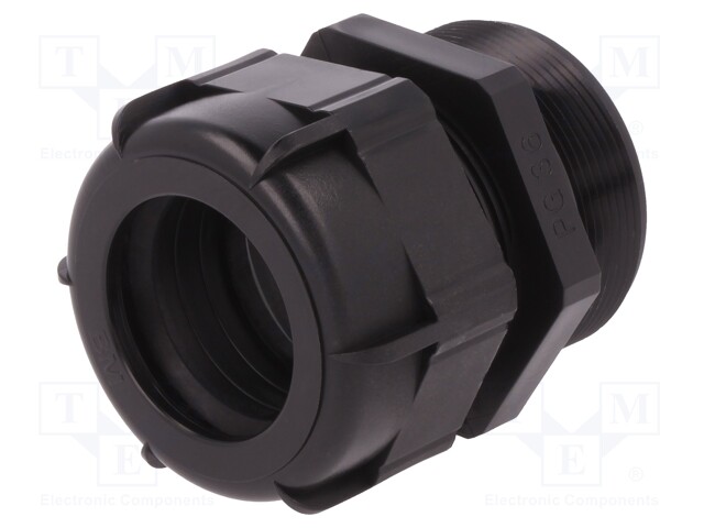 Cable gland; with long thread; PG36; IP68; Mat: polyamide; black