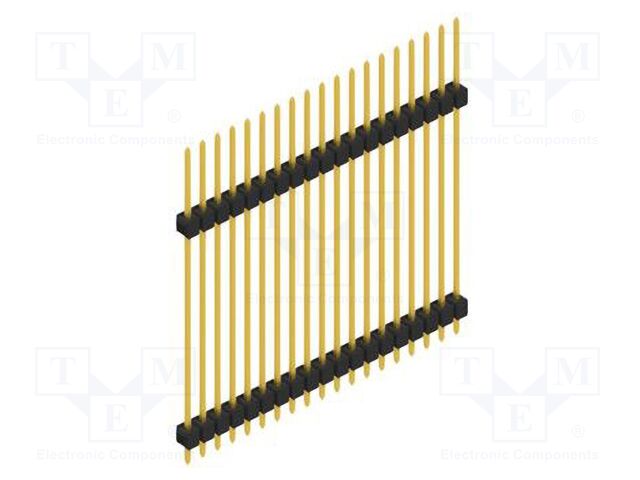 Connector: pin strips; pin header; male; PIN: 19; 2.54mm; THT; 1x19